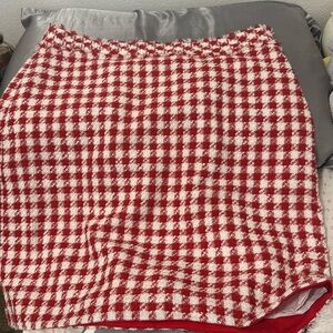 Cute long skirt. Red checkered